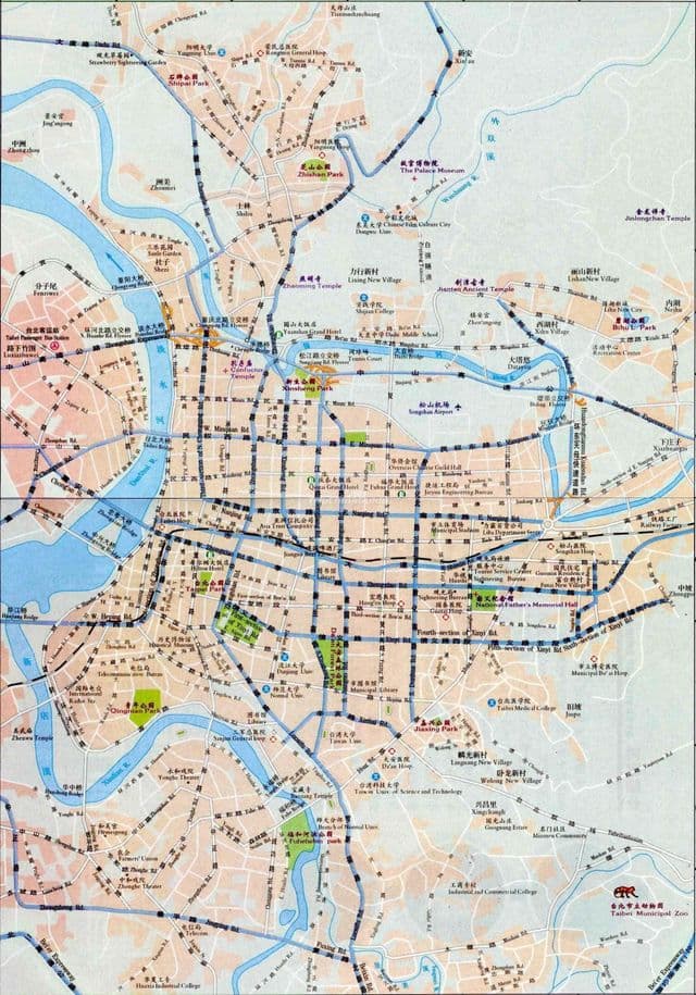 Mappa delle strade di Taipei