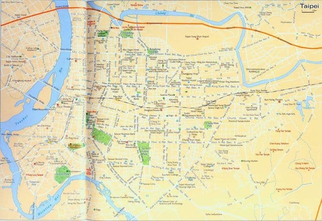 Mappa delle strade di Taipei