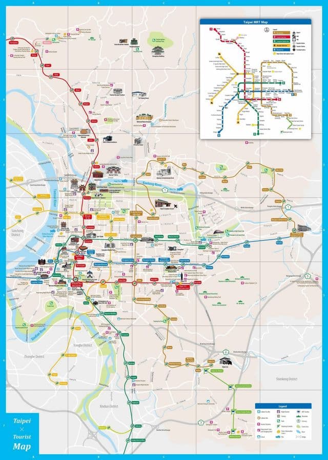 Mappa dei trasporti di Taipei
