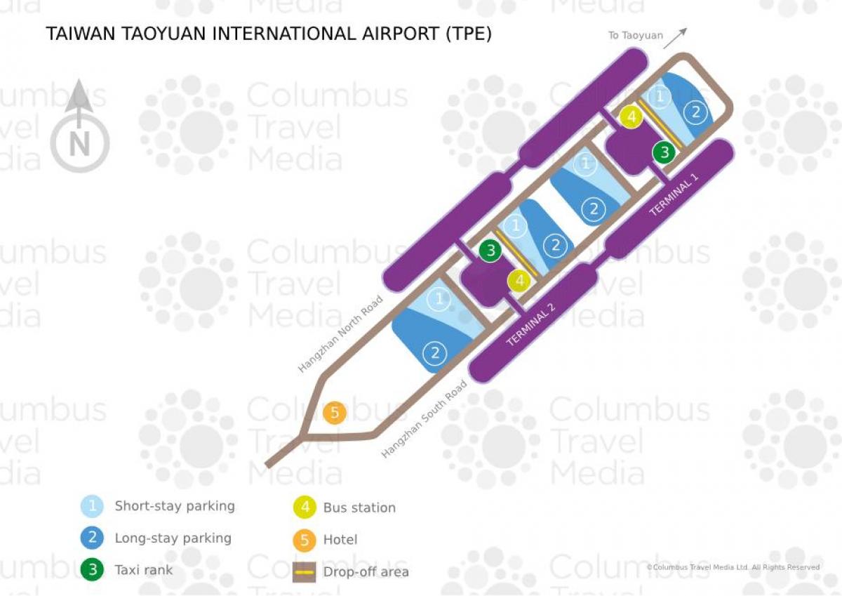 Mappa del terminal dell'aeroporto di Taipei